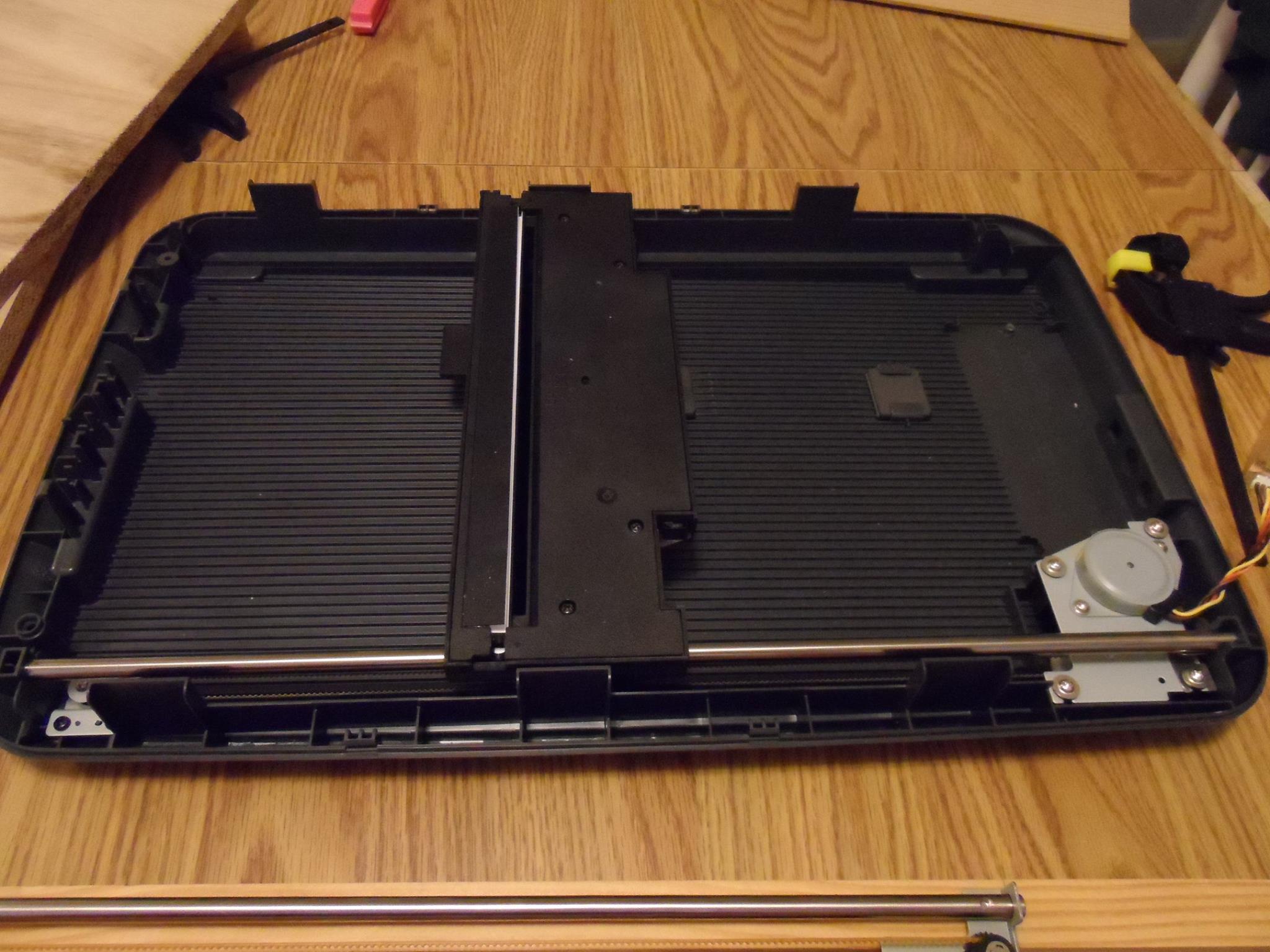 The scanner stripped down and ready to be turned into an axis of motion.